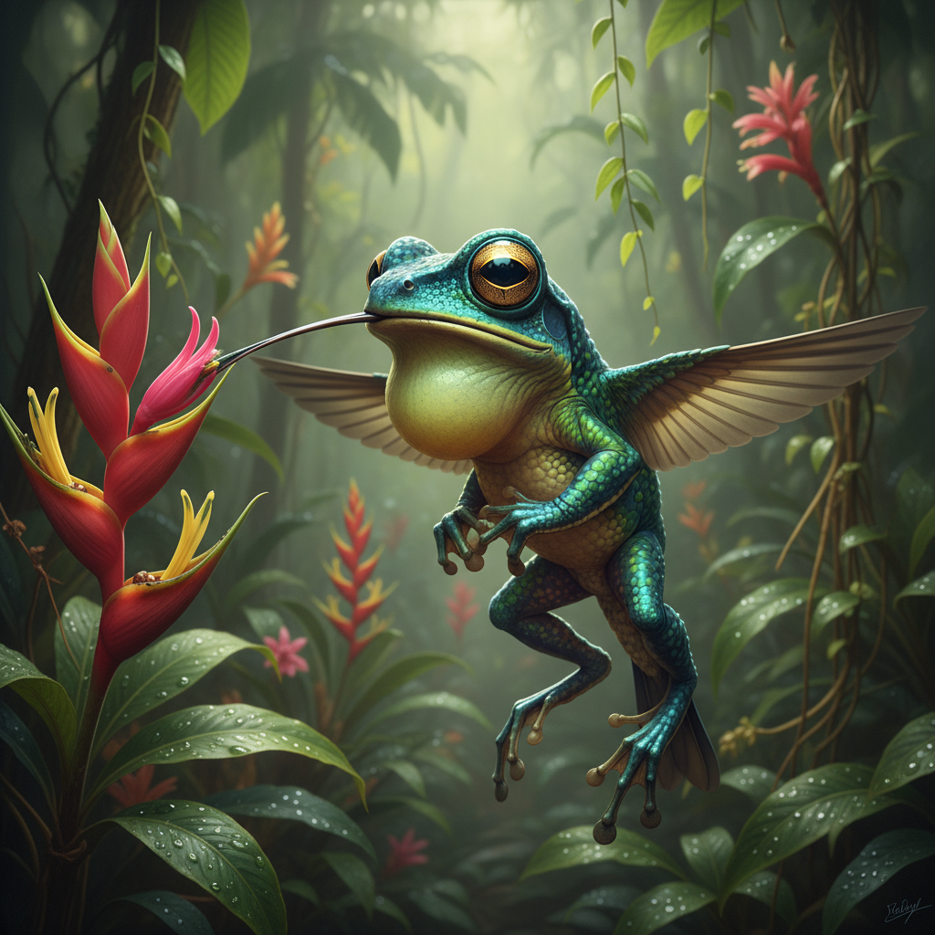 Frolibri - frog and hummingbird hybrid