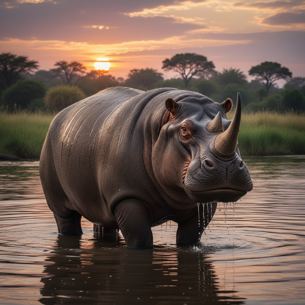 Rhinopota - hippo and rhino hybrid