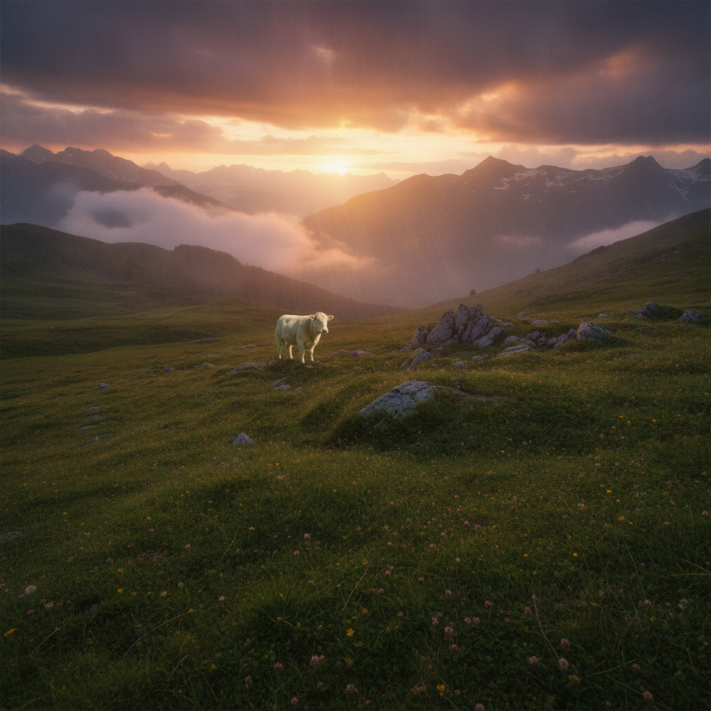 Mooton in its natural habitat - Temperate Grasslands and Alpine Pastures
