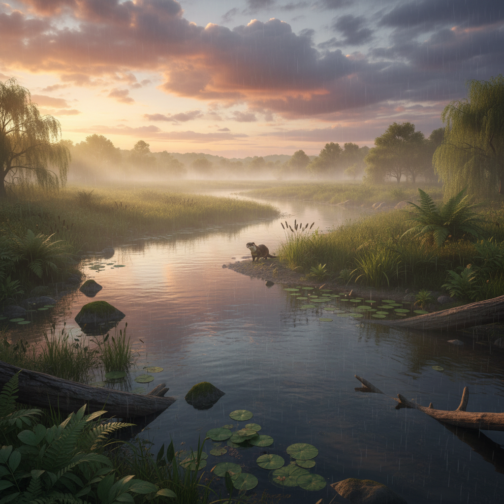 Purrter in its natural habitat - Freshwater ecosystems, particularly slow-moving rivers, marshlands, and lakeshores with dense vegetation cover.