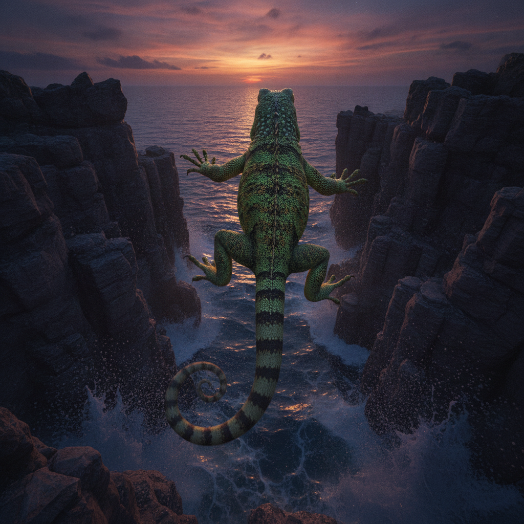 Geckuana displaying characteristic behavior