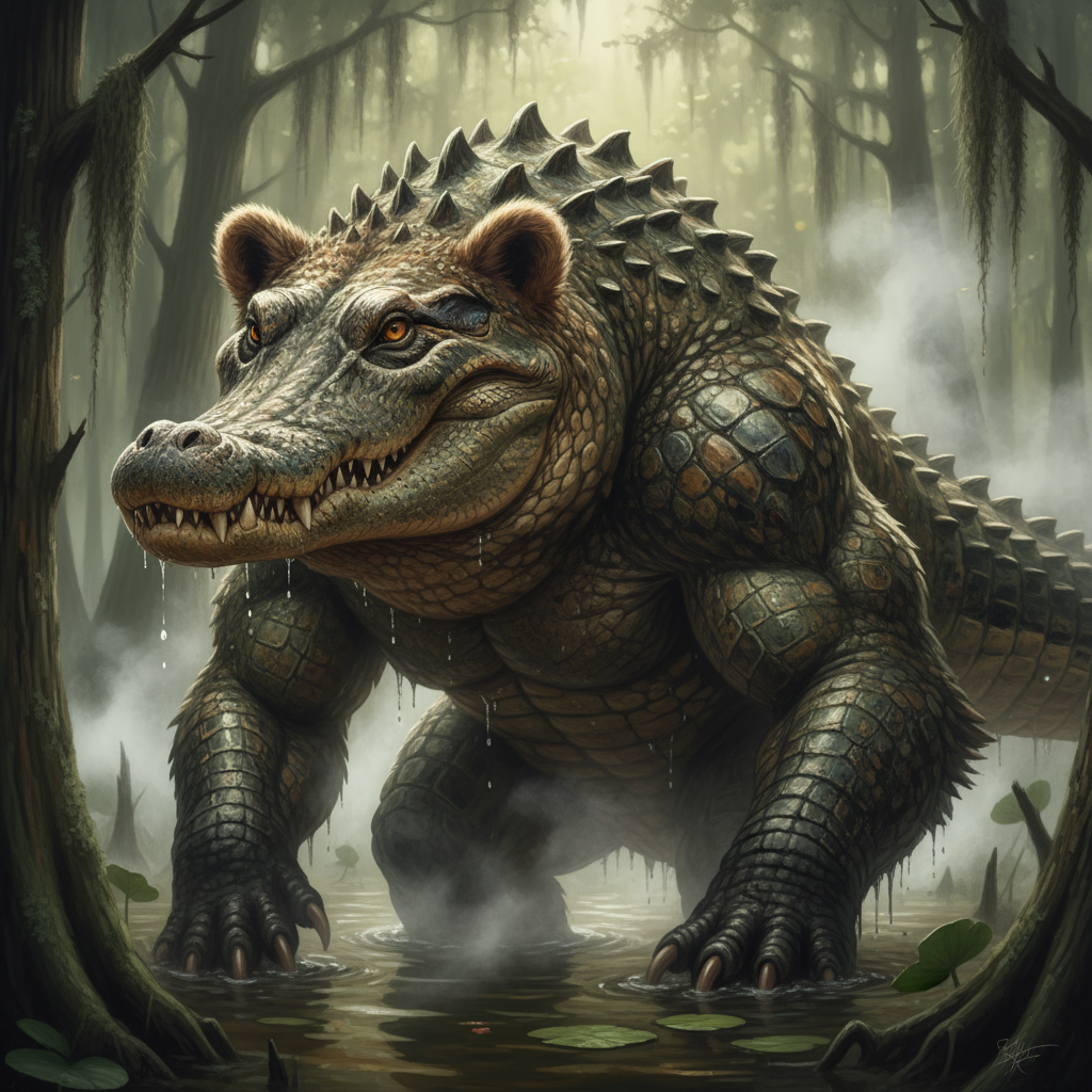Ursagator - alligator and bear hybrid