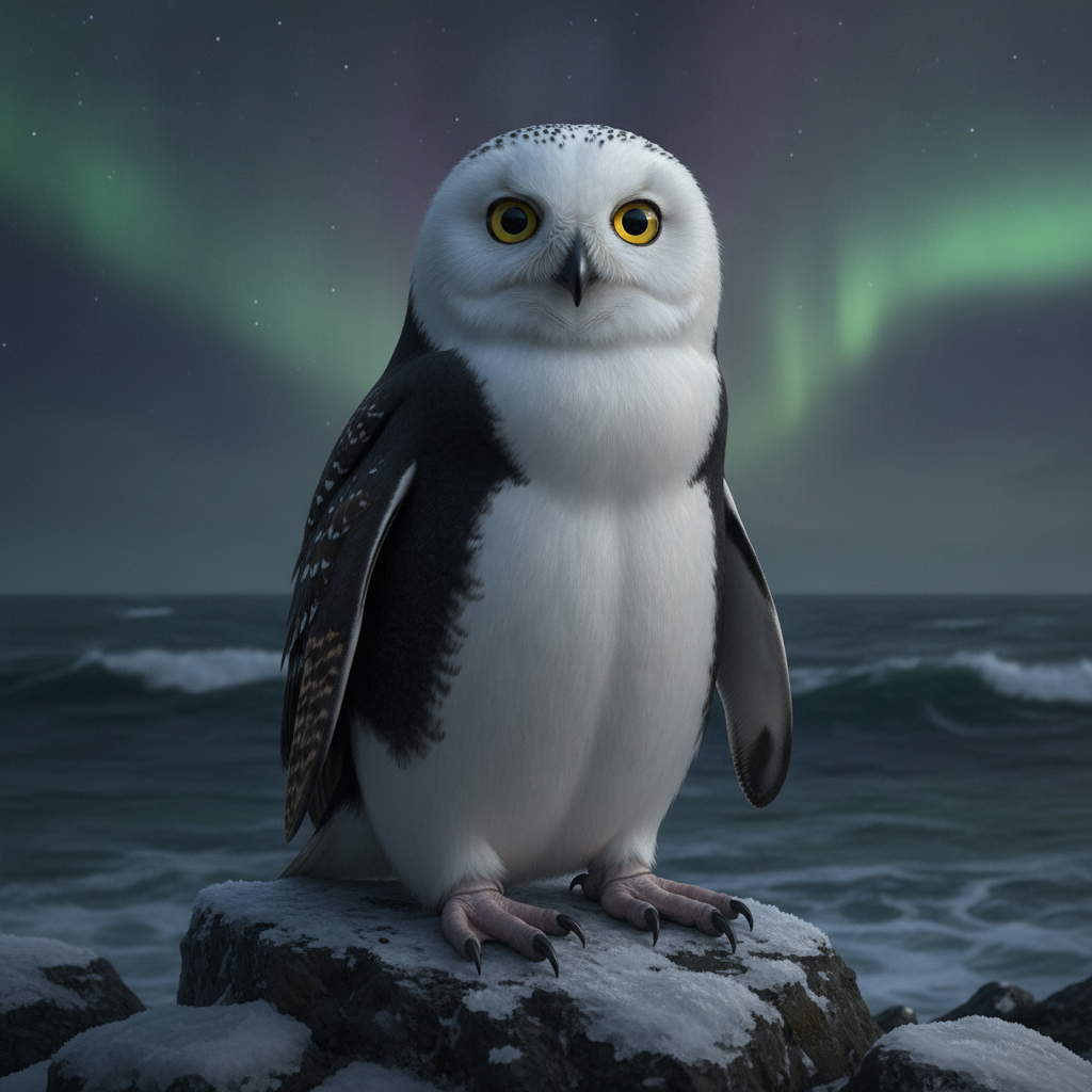 Pengowl - owl and penguin hybrid