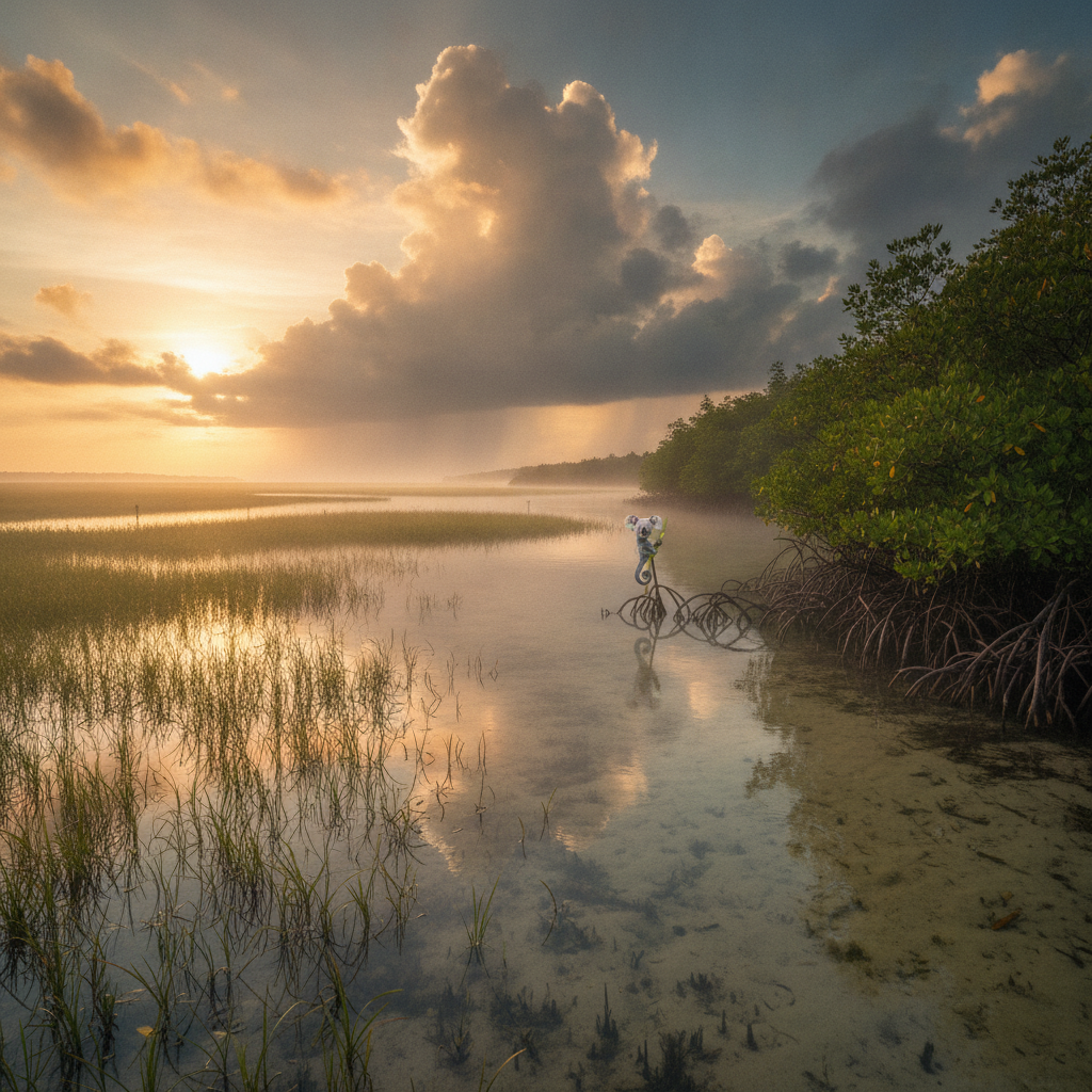 Seahorsala in its natural habitat - Coastal estuaries, mangrove forests, and shallow seagrass beds