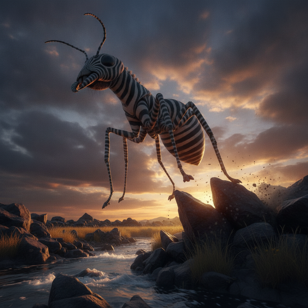Formizebra displaying characteristic behavior