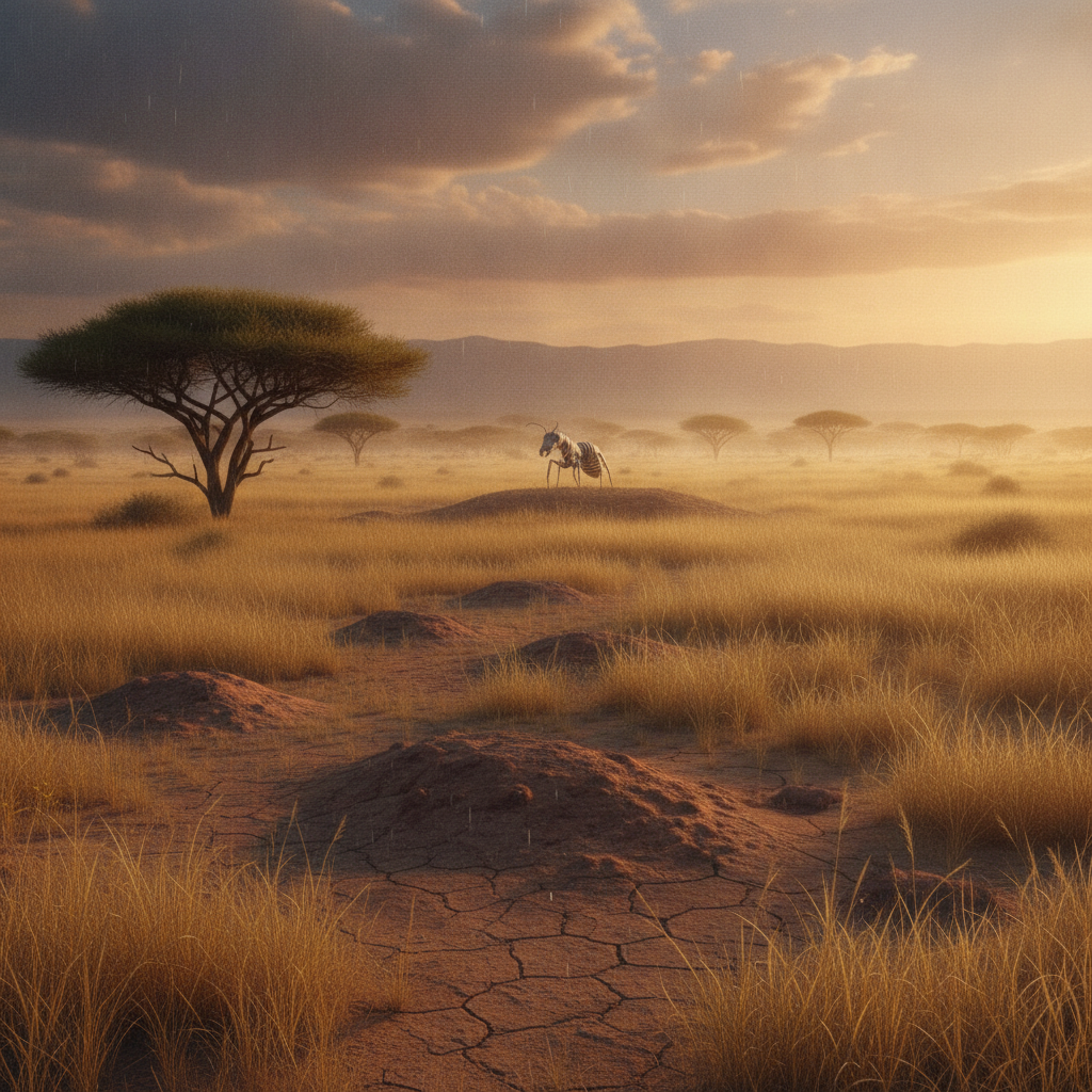 Formizebra in its natural habitat - Savannas and Grasslands, preferring areas with loose soil for tunneling.