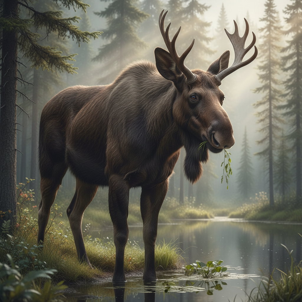 Mooskie - dog and moose hybrid