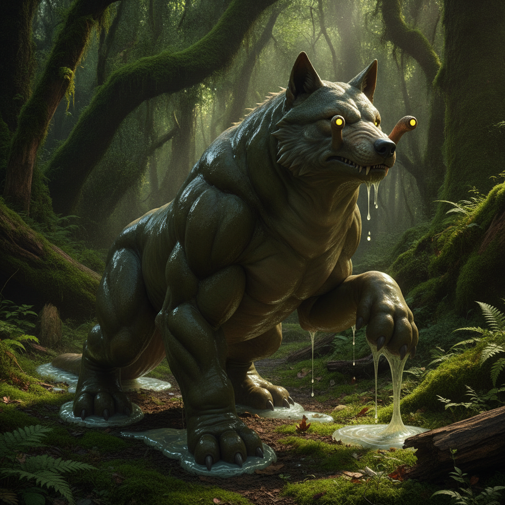 Lycanslug - wolf and slug hybrid