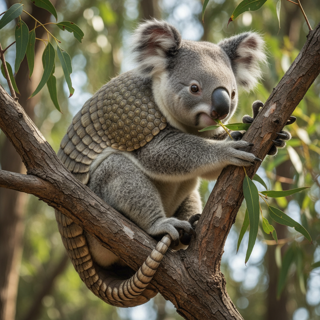 Koaladillo - armadillo and koala hybrid