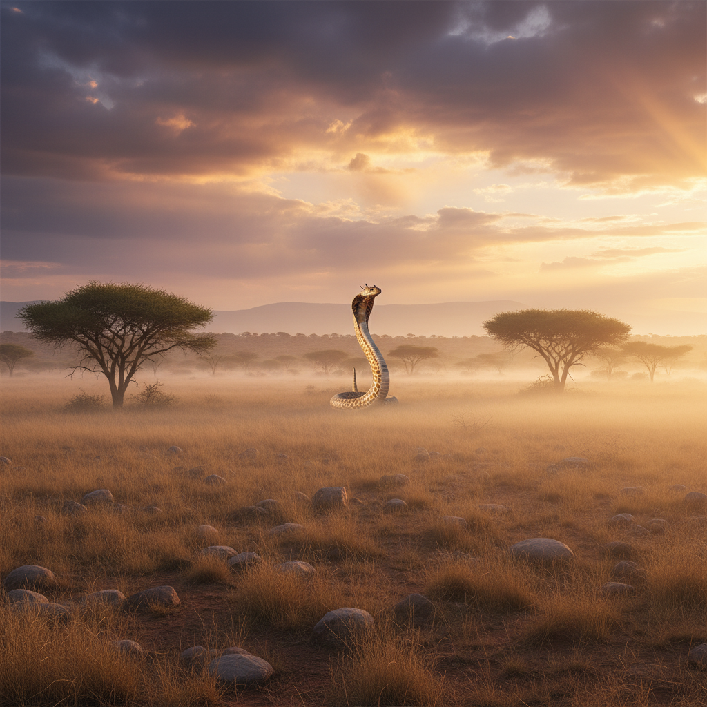 Giraffobra in its natural habitat - Arid Savannas and Thorny Acacia Woodlands