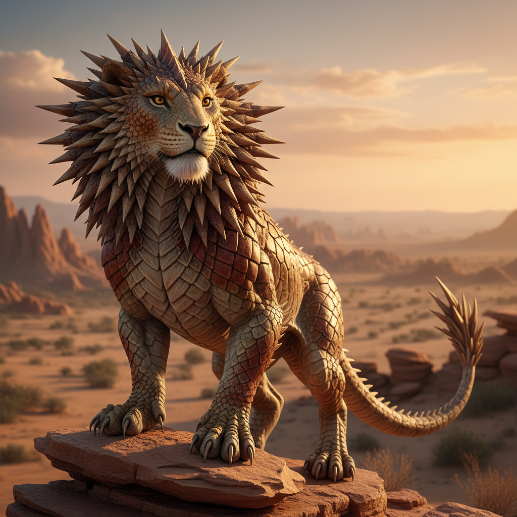 Leolisk - lion and lizard hybrid
