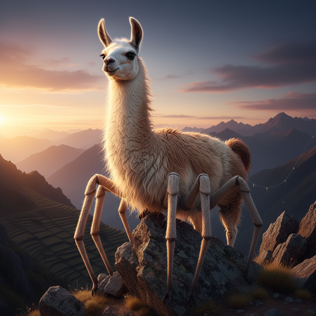 Arachnellama - spider and llama hybrid