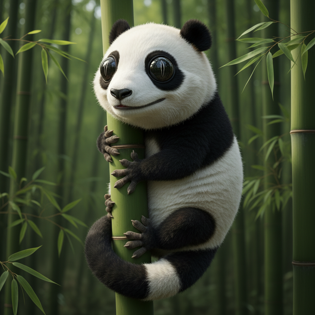 Pandgecko - panda and gecko hybrid