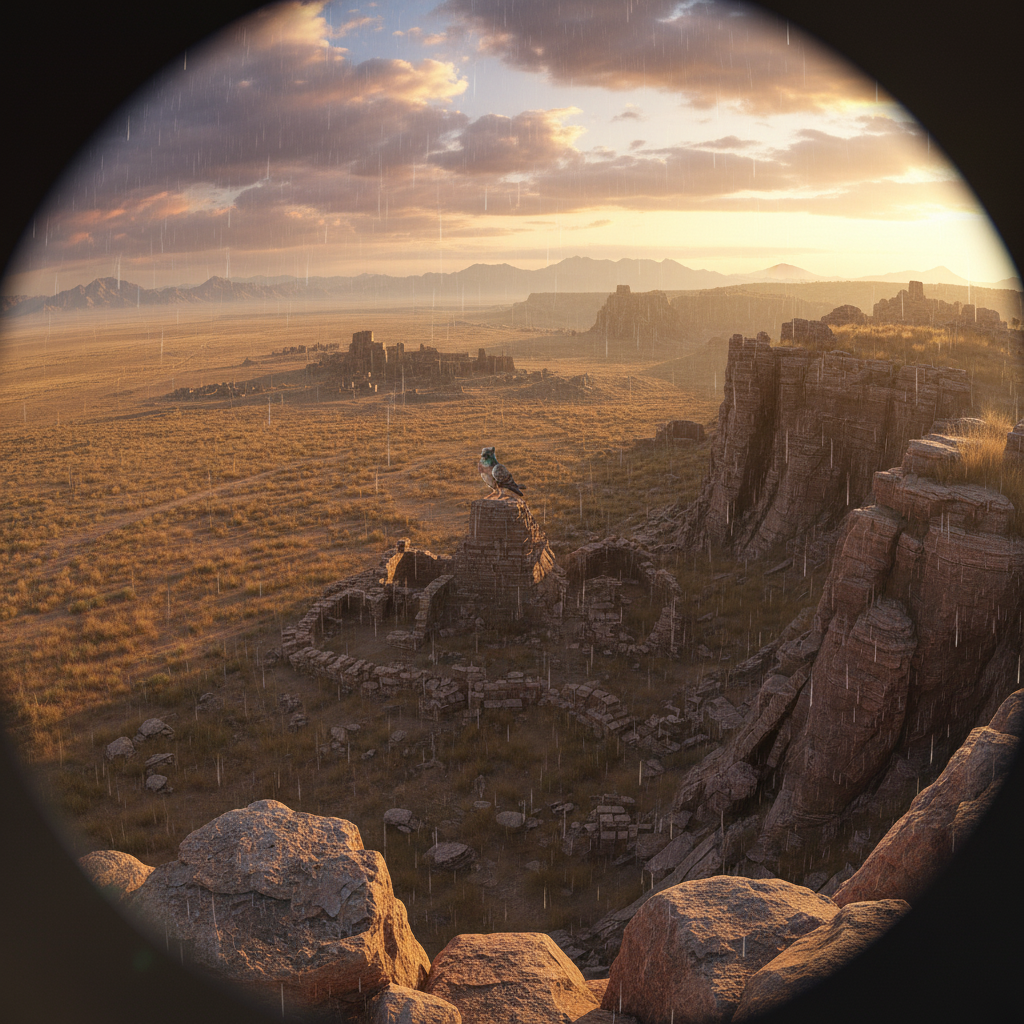 Hygeon in its natural habitat - Arid grasslands and rocky cliff faces, often near forgotten urban ruins.