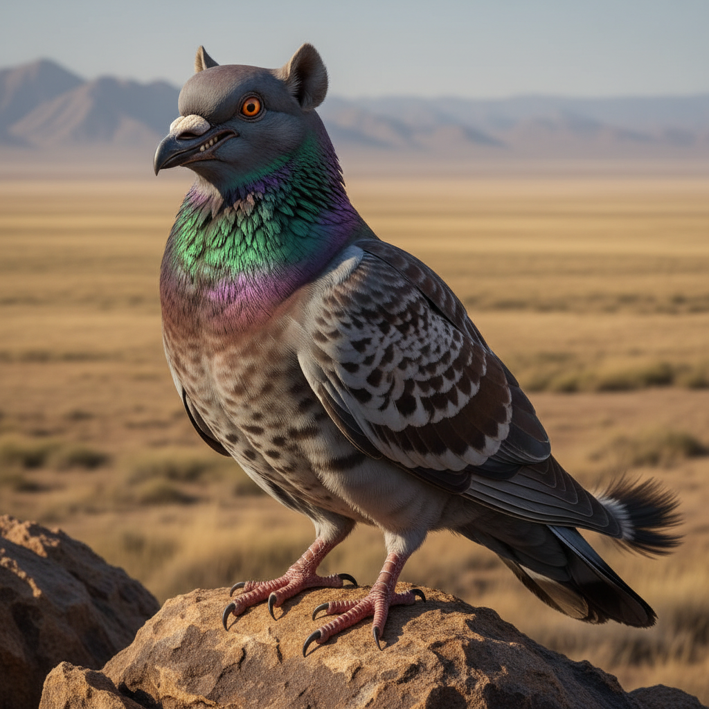 Hygeon - pigeon and hyena hybrid