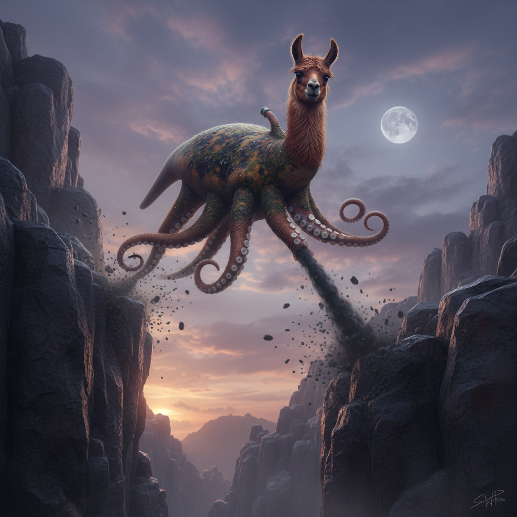 Llamari displaying characteristic behavior