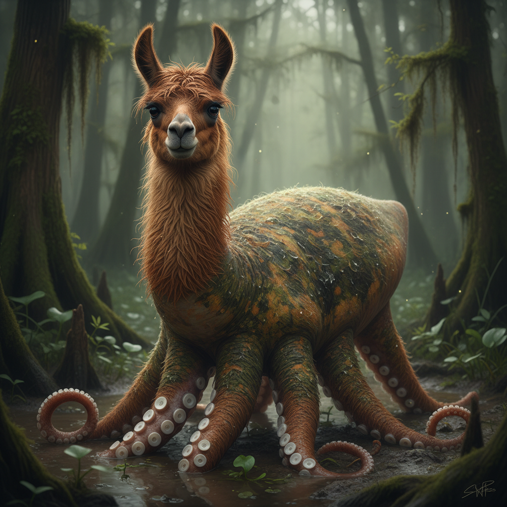 Llamari - llama and squid hybrid