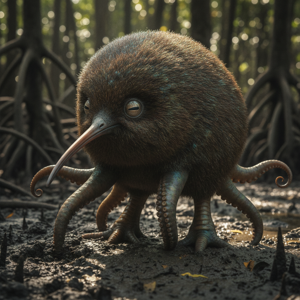 Kiwitopus - kiwi and octopus hybrid