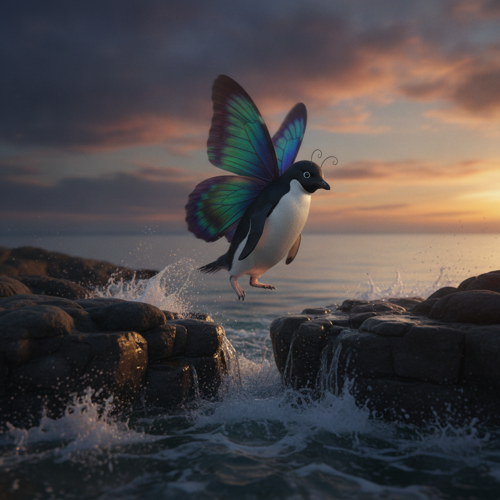 Butterguin displaying characteristic behavior