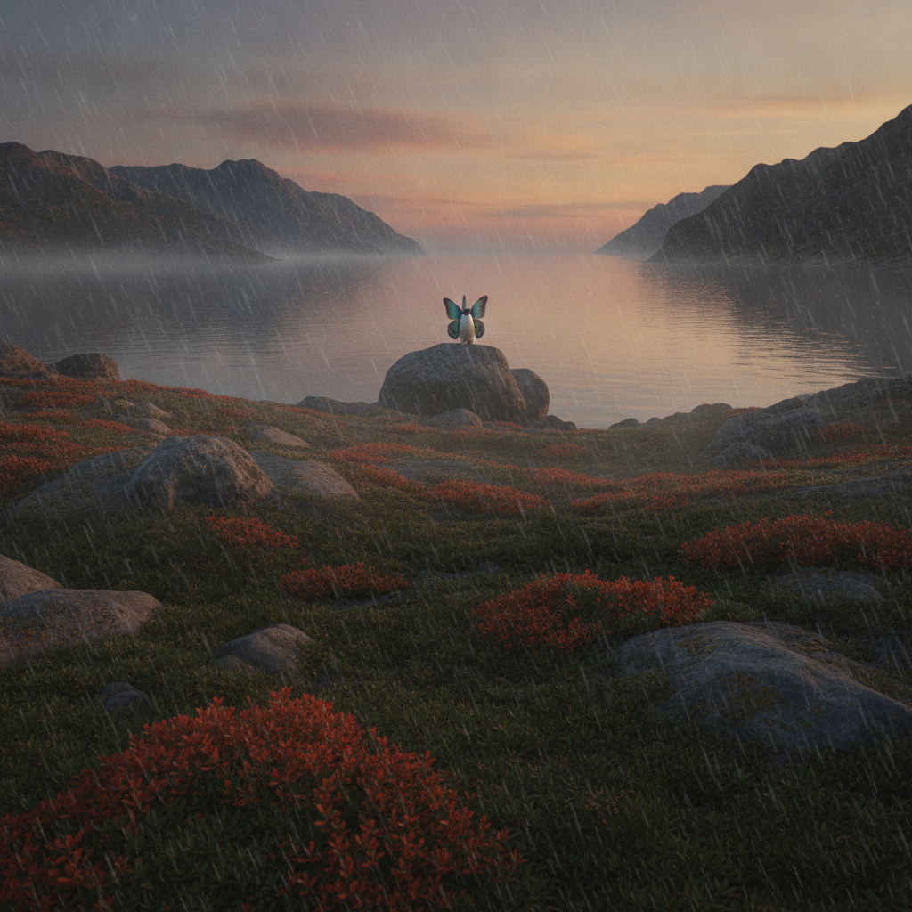 Butterguin in its natural habitat - Subpolar Coastal Meadows and Fjords