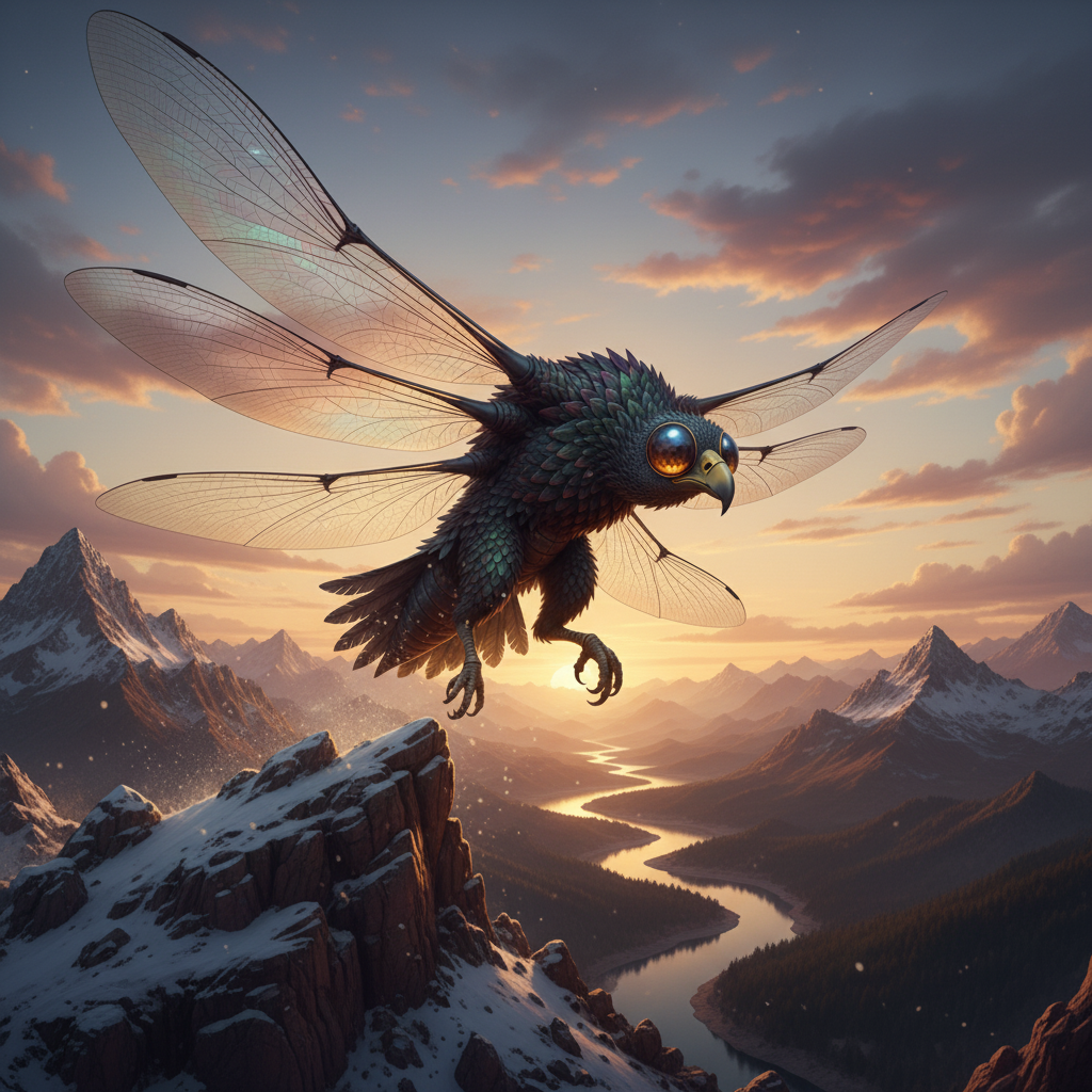 Vulturdrake displaying characteristic behavior