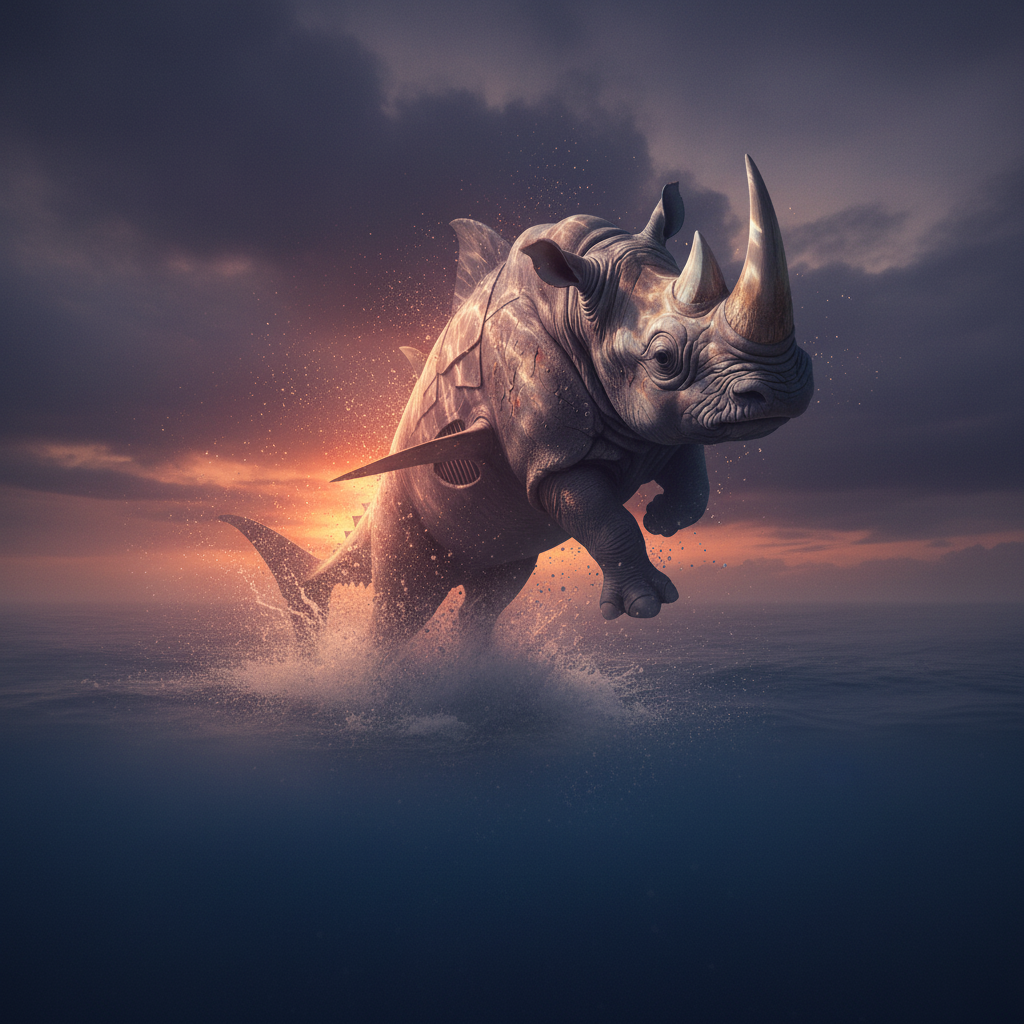 Tunoceros displaying characteristic behavior