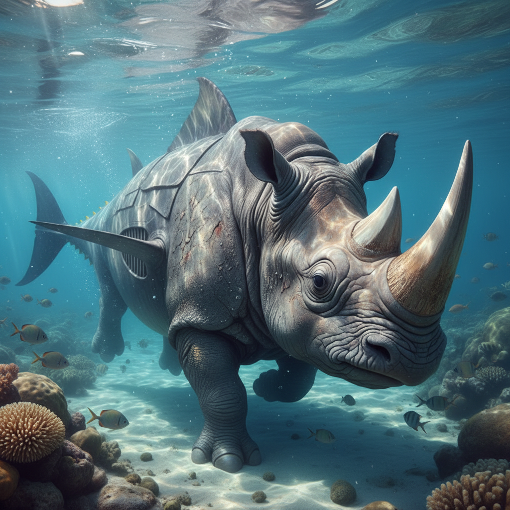 Tunoceros - tuna and rhino hybrid