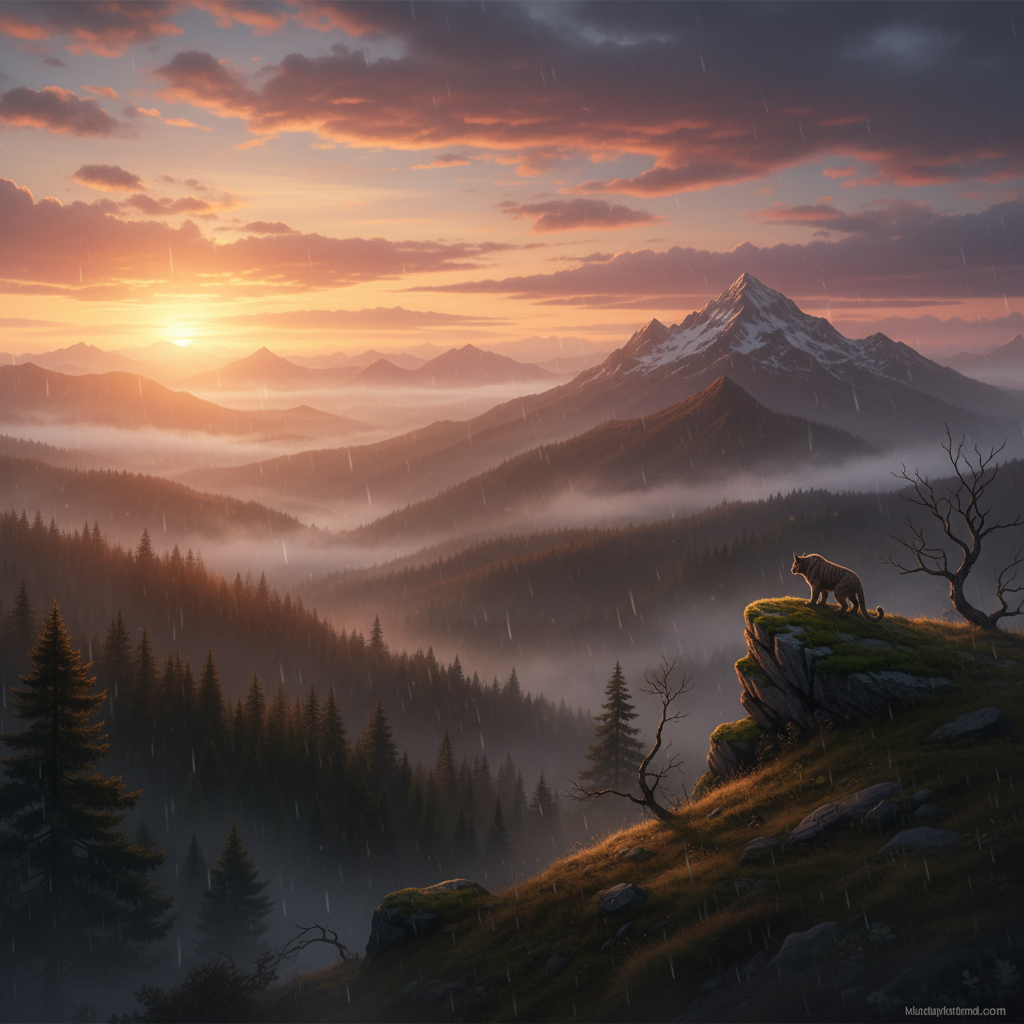 Ursafelis in its natural habitat - Temperate Forests and Mountainous Regions