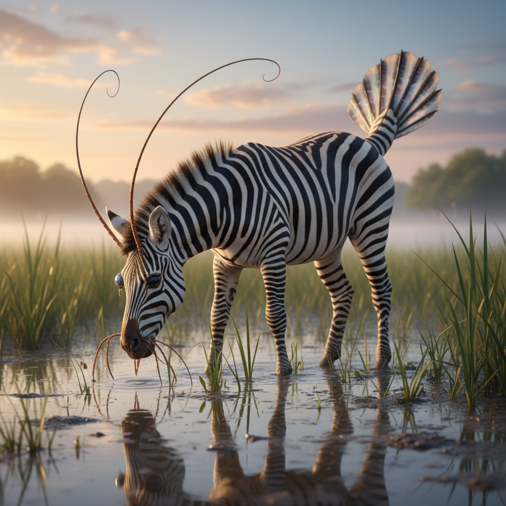 Shrebra - zebra and shrimp hybrid