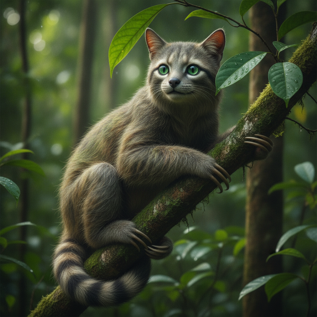 Clawth - sloth and cat hybrid