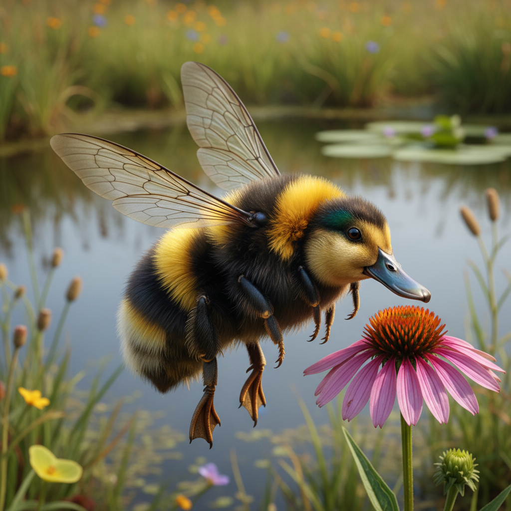 Dumblebee - duck and bee hybrid