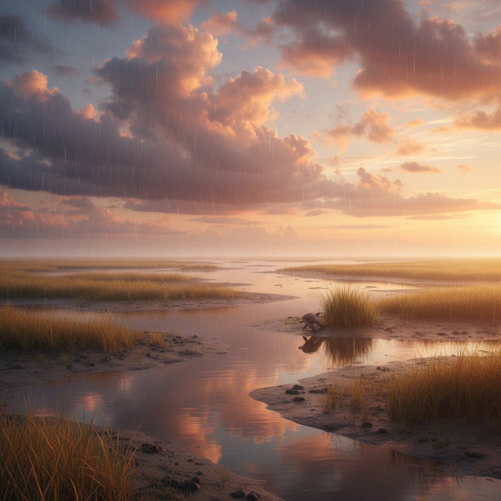 Dolmadillo in its natural habitat - Coastal Marshes and Brackish Estuaries