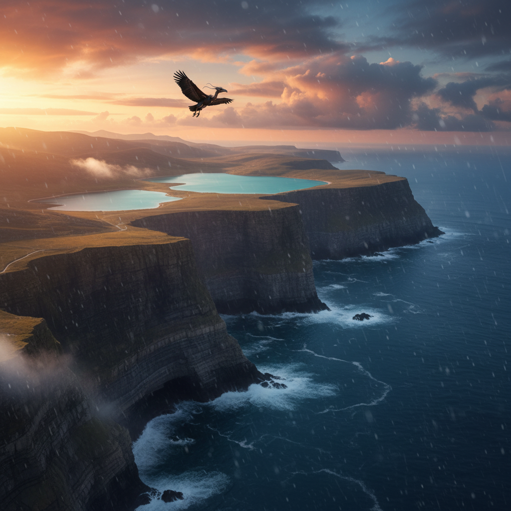 Shrimpture in its natural habitat - Coastal Cliffs and High-Altitude Freshwater Lakes