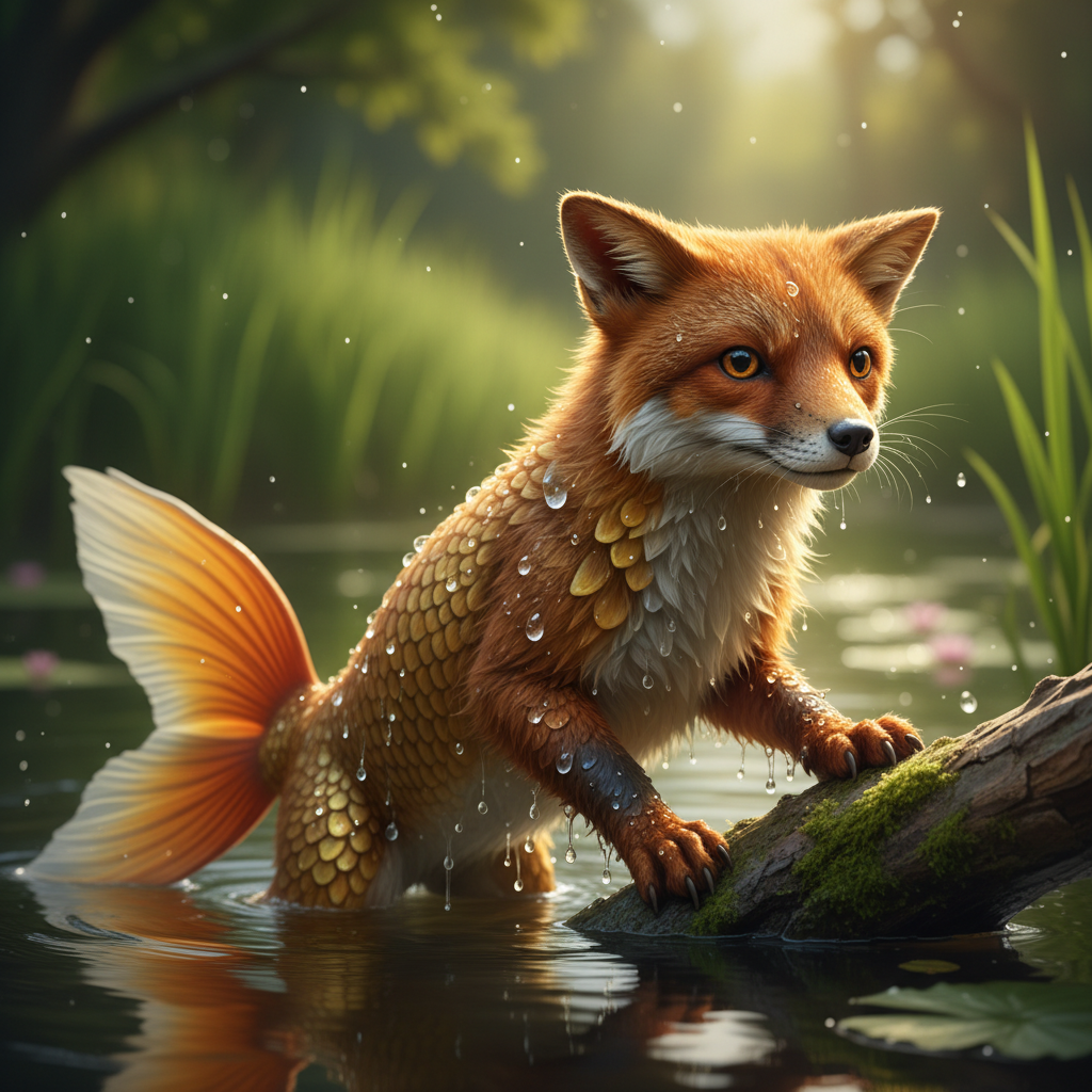 Giltail - fox and goldfish hybrid