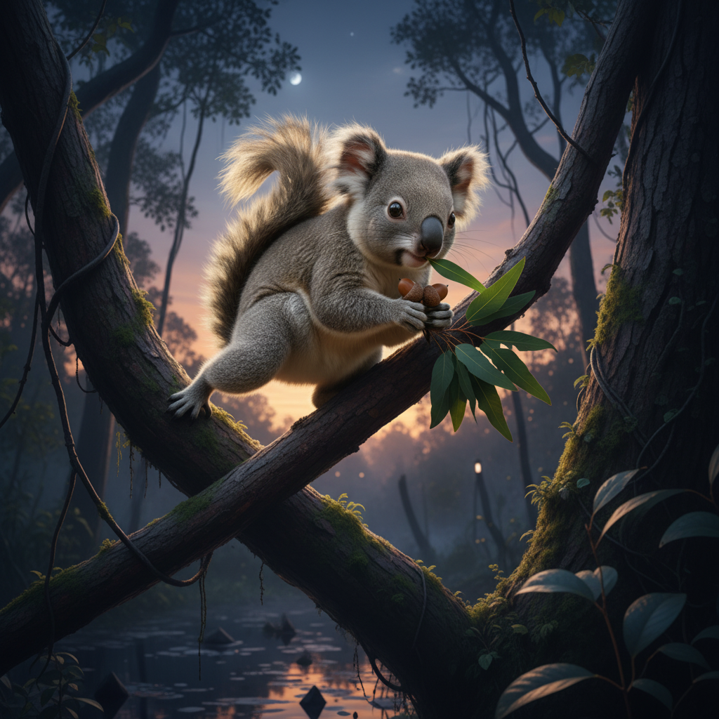 Kooarrel displaying characteristic behavior