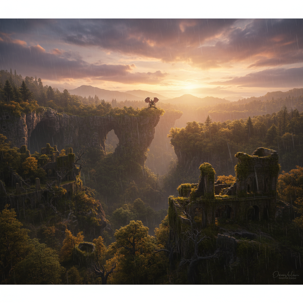 Spatterwing in its natural habitat - Deep, ancient cavern systems, dense old-growth forests, and abandoned, overgrown ruins.