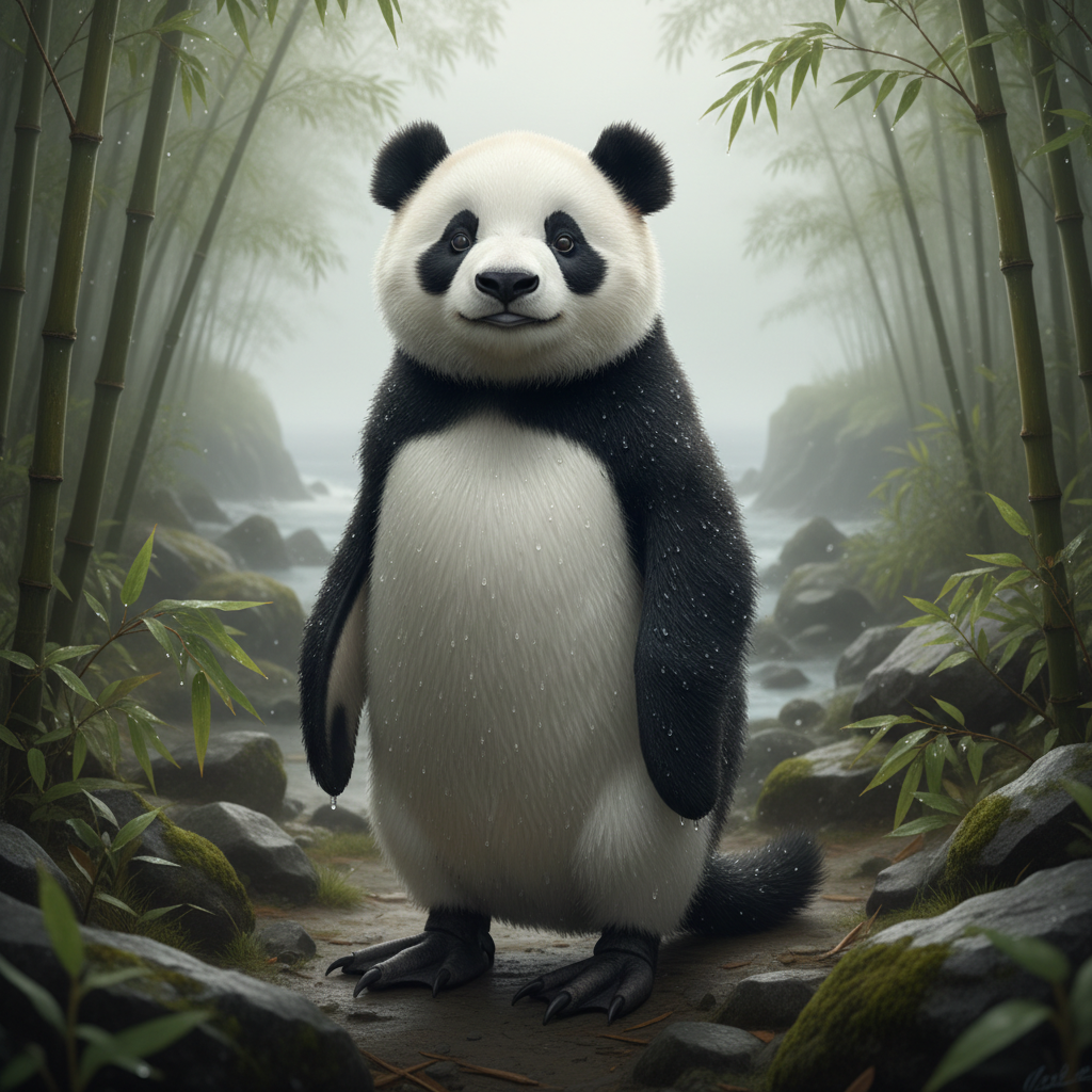 Penguinda - panda and penguin hybrid