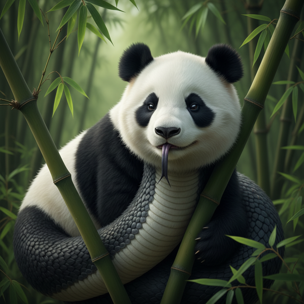 Pandabo - snake and panda hybrid