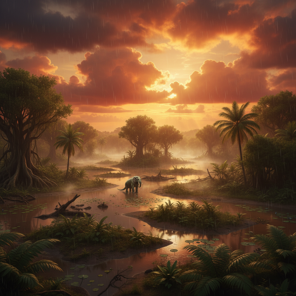 Scalyphant in its natural habitat - Warm, humid jungles and swampy lowlands