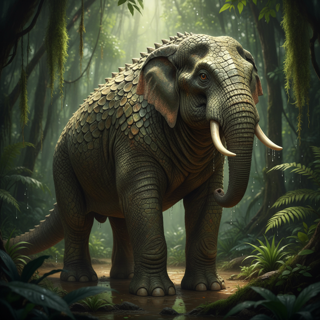Scalyphant - lizard and elephant hybrid