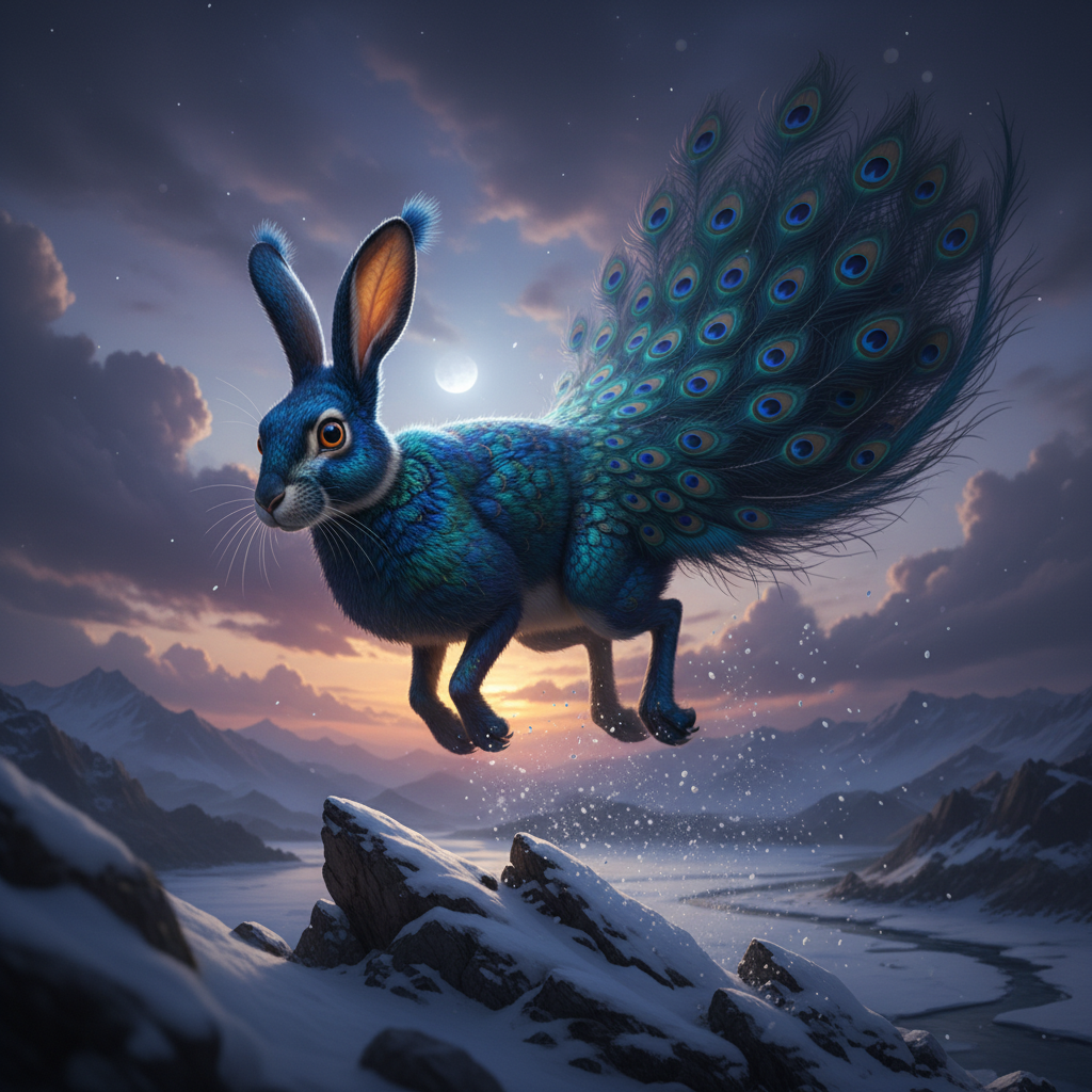 Pavohare displaying characteristic behavior