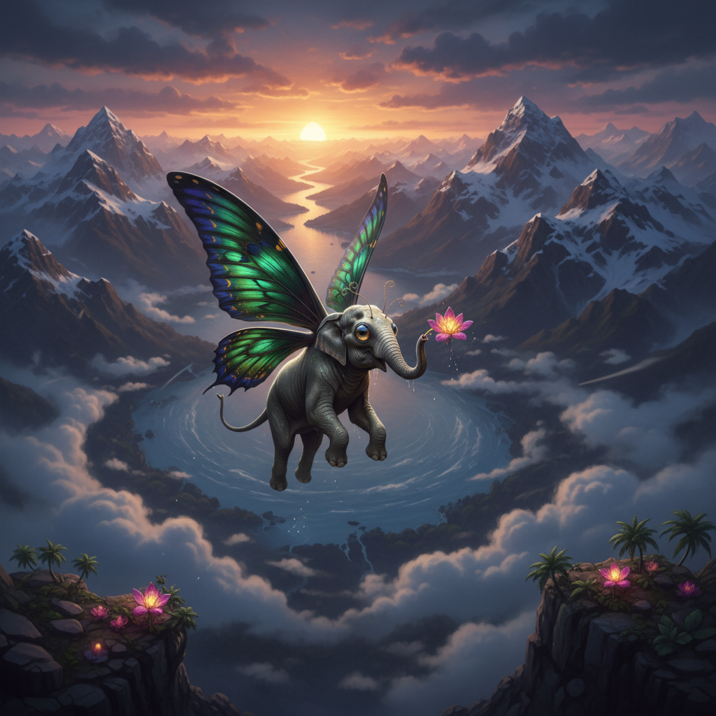 Elephly displaying characteristic behavior