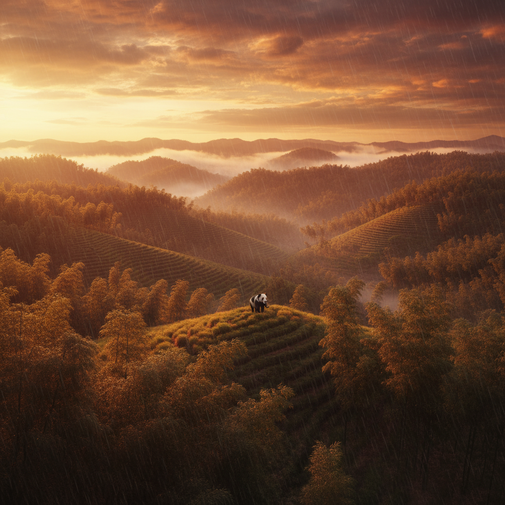 Pandaphant in its natural habitat - High-altitude Bamboo Jungles of Southeast Asia