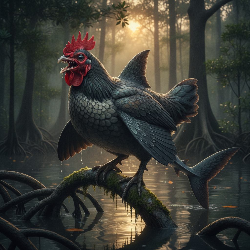 Squawkfin - shark and chicken hybrid