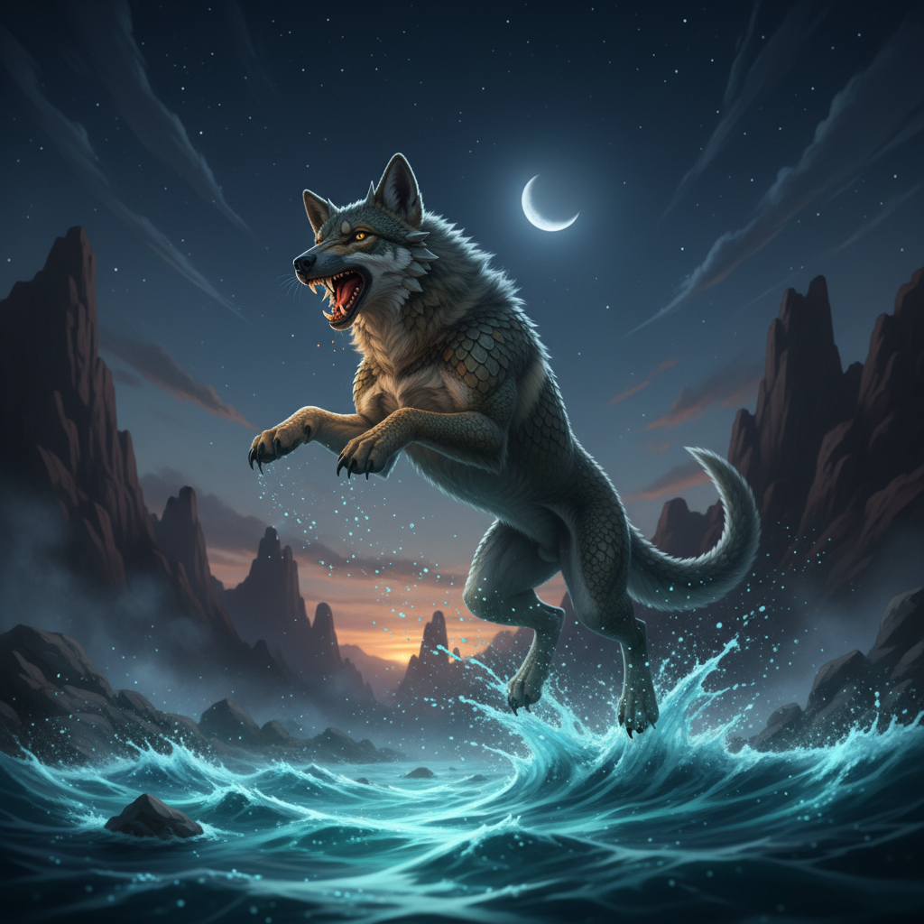 Dracohound displaying characteristic behavior