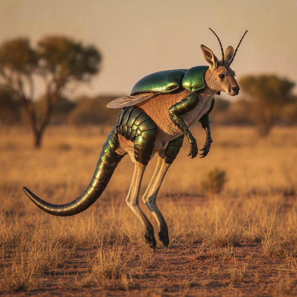 Scaroo - kangaroo and beetle hybrid