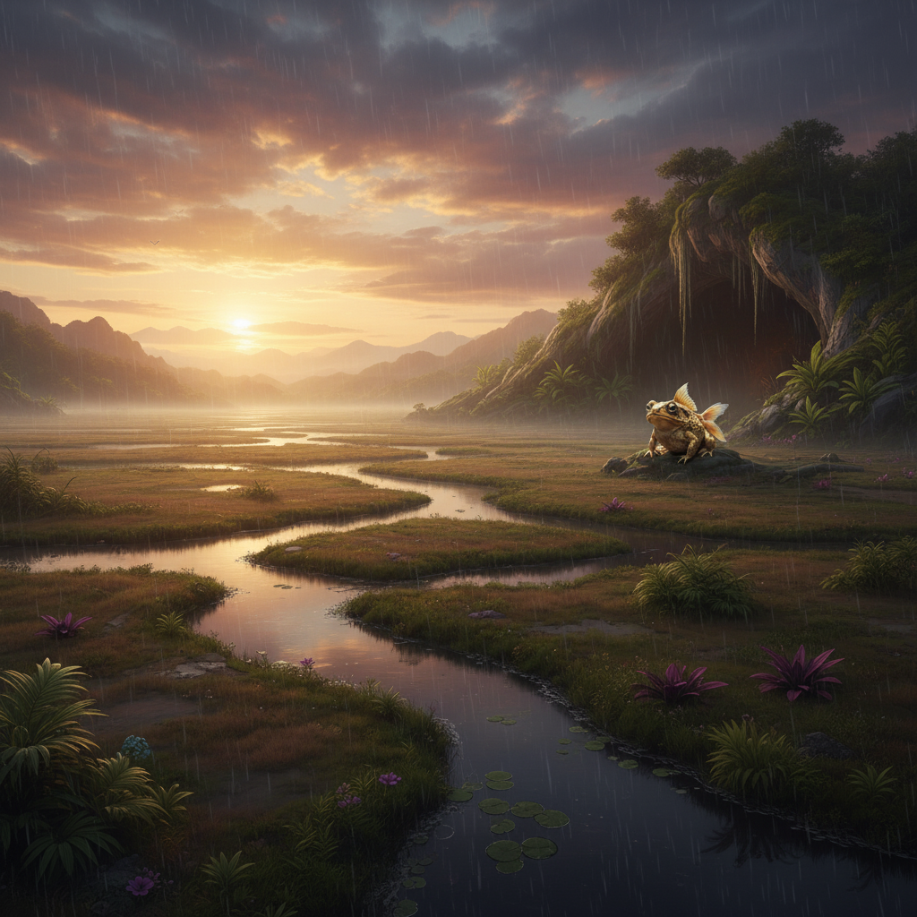 Gildpod in its natural habitat - Brackish marshes, slow-moving rivers, and humid cave systems near water sources.