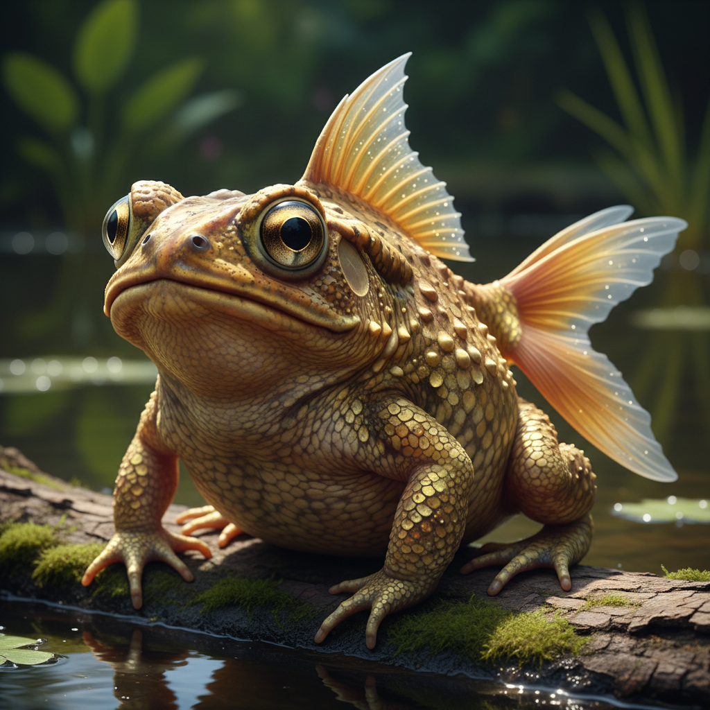 Gildpod - toad and goldfish hybrid
