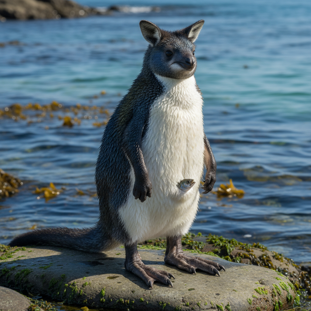 Pengaroo - kangaroo and penguin hybrid