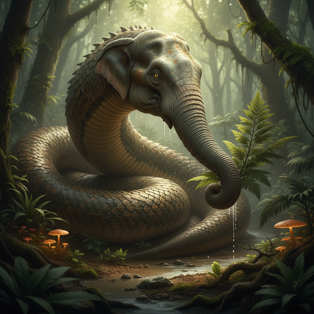 Elephaconda - elephant and snake hybrid